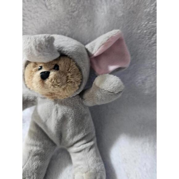 Ganz Wee Bears Village Elephant Costume Plush Teddy Bear Toy Gray Ears & Tail 7" - Picture 4 of 13